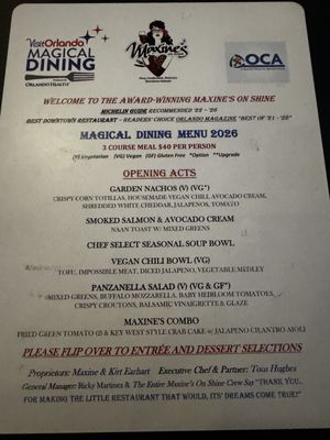 Menu photo 1 Maxine's On Shine Orlando, FL Menu photo 1 Maxine's On Shine Orlando, FL