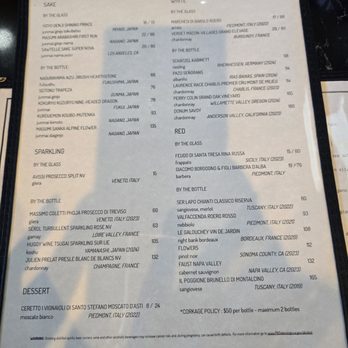 Pizzeria Sei - Wine List - Pizza Near Me - Los Angeles, California