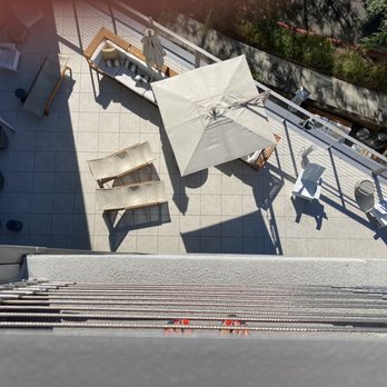 AC Hotel Irvine - View down to the other side of the spacious King Balcony - Hotels Near Me - Irvine, California