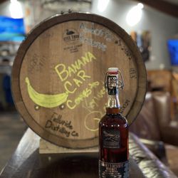 Telluride Distilling Company Tasting Room - One of the rum barrels that finished batch 1
