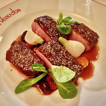 Le Veau D’Or - Duck Magret aux Cerises - French Near Me - New York, New York Le Veau D’Or - Duck Magret aux Cerises - French Near Me - New York, New York