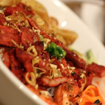 Pho 777 Vietnamese Cuisine - Bun vermicelli with barbecued pork and shrimp - Vietnamese Near Me - Conover, North Carolina