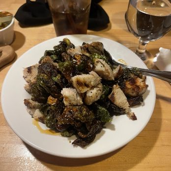 Pete's Trattoria - Special: honey Sriracha, brussels sprouts roasted with pork belly - Pizza Near Me - Watertown, New York Pete's Trattoria - Special: honey Sriracha, brussels sprouts roasted with pork belly - Pizza Near Me - Watertown, New York
