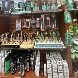 8/1/26 - an assortment of men's products: brushes, combs, Ed Pinaud a classic men's cologne