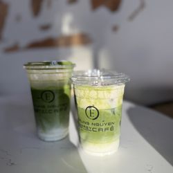 Trung Nguyen E-Coffee - Banana foam matcha 0 sweet and reg matcha 50% sweet