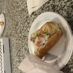 Buffalo Philly's - Steak and cheese sub with lettuce tomatoes and onions