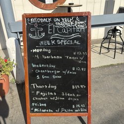 El Capitan Restaurante - New weekly specials