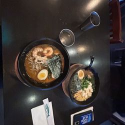 Ramen Seas - Ebi Ramen special and veggie ramen.