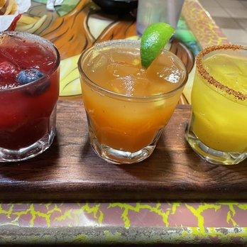 Lindo Mexico II - Margarita flight- left to right: triple Berry, peach, and mango - Mexican Near Me - Greenwood, Indiana Lindo Mexico II - Margarita flight- left to right: triple Berry, peach, and mango - Mexican Near Me - Greenwood, Indiana