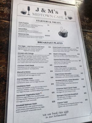Menu photo 2 J & M's Midtown Cafe Santa Rosa, CA