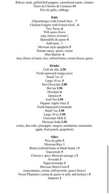 Menu photo 8 El Nopalito Haddonfield, NJ