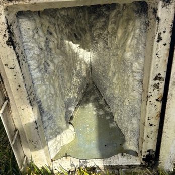 Dri-Max Restoration - Before picture of dirty AC - Damage Restoration Near Me