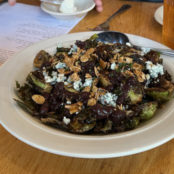 Tosca - Crispy Brussels Sprouts | Blue Cheese, Blueberry Mostarda, Candied Almonds, Chive - Italian Near Me - Minneapolis, Minnesota