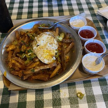 Rodeo Goat - Loaded fries with no surprise( asked for a egg on top) - Burgers Near Me - Dallas, Texas Rodeo Goat - Loaded fries with no surprise( asked for a egg on top) - Burgers Near Me - Dallas, Texas