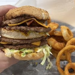 Big Boy Restaurant - "Monster Mash double-decker" 1/11/25 While this was an interesting and massive burger, it didn't scratch the nostalgia itch. My mistake.