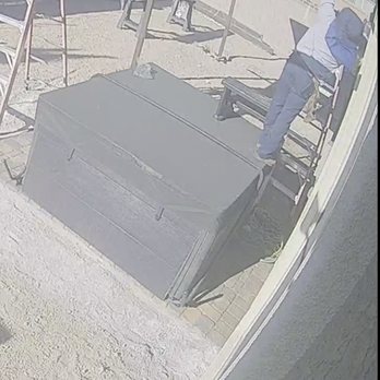 Proficient Patios & Backyard Designs - Worker standing on my hot tub cover - Patio Coverings Near Me - Las Vegas, Nevada Proficient Patios & Backyard Designs - Worker standing on my hot tub cover - Patio Coverings Near Me - Las Vegas, Nevada