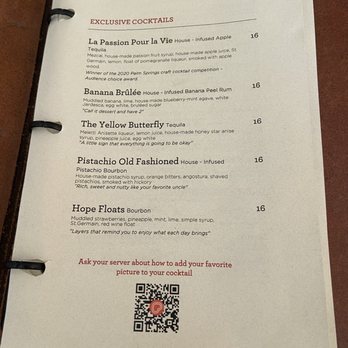 The Front Porch - Menu - Cocktail Bars Near Me - Palm Springs, California The Front Porch - Menu - Cocktail Bars Near Me - Palm Springs, California