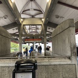 View of the MARTA train deck waiting area. View of the MARTA train deck waiting area.