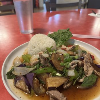 Thai Breeze Bistro - Basil Eggplant with pork - Thai Near Me - Phoenix, Arizona Thai Breeze Bistro - Basil Eggplant with pork - Thai Near Me - Phoenix, Arizona