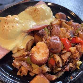 The Filling Station Cafe - Eggs Benedict - Breakfast & Brunch Near Me - Orange, California