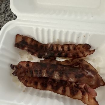 MoJoe's - My order of bacon today at MoJoes. I know the chef can do better than this. My bacon is burnt as you can see. - Coffee & Tea Near Me - Roseville, California MoJoe's - My order of bacon today at MoJoes. I know the chef can do better than this. My bacon is burnt as you can see. - Coffee & Tea Near Me - Roseville, California