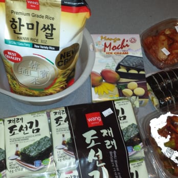 Asian Market - What I bought my first shopping trip there :)  Dried seaweed, rice, cucumber kimchi, fresh kimchi, kimbap, mochi, and a bowl! - Grocery Near Me - Lawton, Oklahoma
