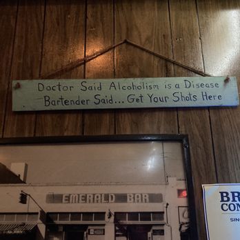 Emerald Bar - Sign in the bar along with old photo of the bar. - Dive Bars Near Me - St. Petersburg, Florida Emerald Bar - Sign in the bar along with old photo of the bar. - Dive Bars Near Me - St. Petersburg, Florida