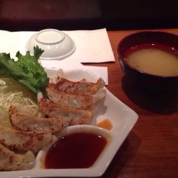 Sushi Sake - Pork dumplings and miso soup - Japanese Near Me - Richardson, Texas Sushi Sake - Pork dumplings and miso soup - Japanese Near Me - Richardson, Texas