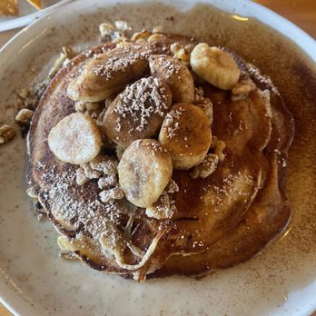 Lovely Day Cafe - Bananas Foster Pancakes...SO GOOD! Not to sweet with perfect flavor! - Breakfast & Brunch Near Me - Bedford, Texas Lovely Day Cafe - Bananas Foster Pancakes...SO GOOD! Not to sweet with perfect flavor! - Breakfast & Brunch Near Me - Bedford, Texas