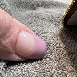 A A Nail & Spa - Another cut and air bubbles under clear