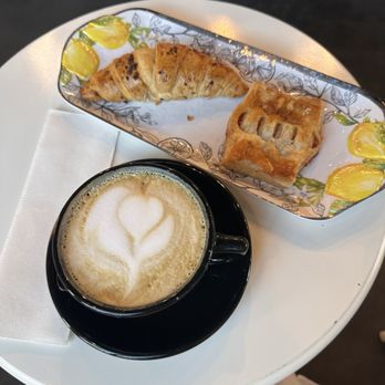 Lady & the Mug - Caramel latte and chocolate croissant. - Coffee & Tea Near Me - Tampa, Florida Lady & the Mug - Caramel latte and chocolate croissant. - Coffee & Tea Near Me - Tampa, Florida