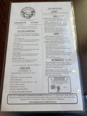 Menu photo 3 Democracy Brewing Boston, MA