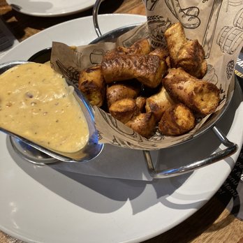 King's BierHaus - Pretzel bites with Liptauer Cheese Spread - German Near Me - Dickinson, Texas King's BierHaus - Pretzel bites with Liptauer Cheese Spread - German Near Me - Dickinson, Texas