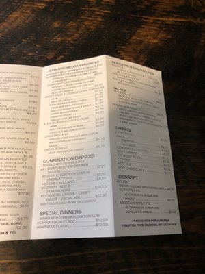 Menu photo 2 La Cantina Vail, CO