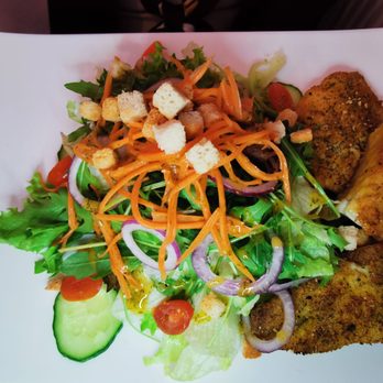 Alt Döse - Salat mit Himbeerdressing und viererlei (??) Fischfilets - Seafood Near Me - Cuxhaven, NI Alt Döse - Salat mit Himbeerdressing und viererlei (??) Fischfilets - Seafood Near Me - Cuxhaven, NI