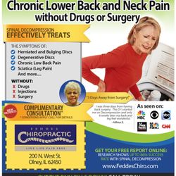 Feddes Chiropractic - Feddes Chiropractic now offers Spinal Decompression. Considering back surgery? Suffer from chronic back and/or leg pain, try this!