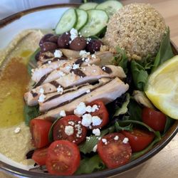 Hope Mountain Cafe - Hummus chicken salad .