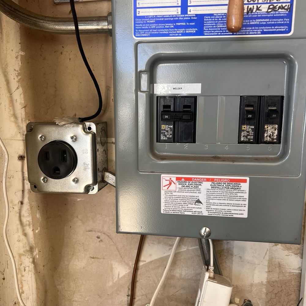JM Electrical Services - Subpanel with welding plug install. - Electricians Near Me