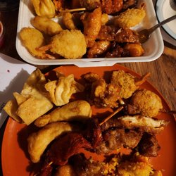 Asian Buffet & Grill - So I go 2 large to-go boxes and this alone is 1 full box, mostly chicken