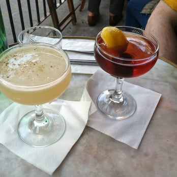 Hotel Delmano - Cocktail with Chilies and Tequila and a Bourbon based cocktail - Lounges Near Me - Brooklyn, New York