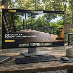 Traverse City Web Design - This photo shows a custom website design created by Traverse City Web Design for Northern Decks, a Northern Michigan deck company.