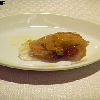Marea - Ricci - Uni, lardo, sea salt crostini - Italian Near Me - New York, New York Marea - Ricci - Uni, lardo, sea salt crostini - Italian Near Me - New York, New York