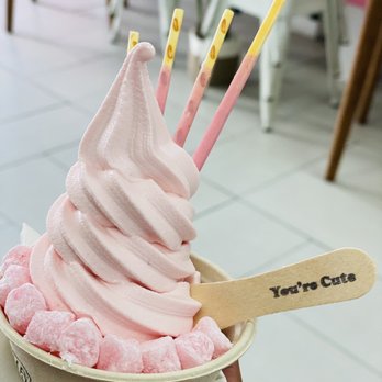 Thrills Soft Serve - Strawberry Yakult with strawberry pocky and mochi - Ice Cream & Frozen Yogurt Near Me - Honolulu, Hawaii Thrills Soft Serve - Strawberry Yakult with strawberry pocky and mochi - Ice Cream & Frozen Yogurt Near Me - Honolulu, Hawaii