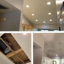 Dains Drywall And Paint - Ceiling repair in a kitchen, customer was very happy.