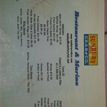 Sunbury Crab - Menu - Seafood Near Me - Midway, Georgia