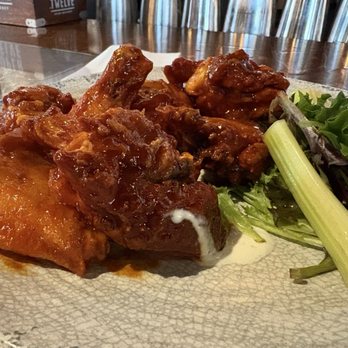 Shady Grove - Korean Wings with some sweet heat and tang.   Don't skip on a little blue cheese - American Near Me - Pittsburgh, Pennsylvania