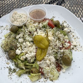 Cafe Veneto - Greek Salad with Greek and Ranch Dressing on the Side - Breakfast & Brunch Near Me - Jacksonville, Florida