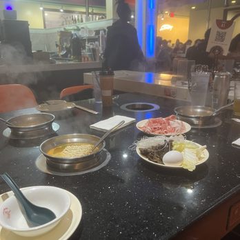 Lao Jia Hot Pot - The spread on the table. - Barbeque Near Me - Tallahassee, Florida Lao Jia Hot Pot - The spread on the table. - Barbeque Near Me - Tallahassee, Florida