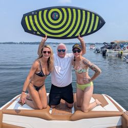 Mac's Marina - Us on Mac's new wakeboat, great fun!