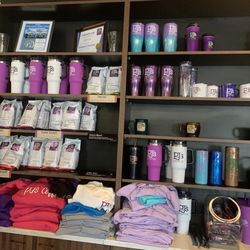 PJ's Coffee - Merchandise wall